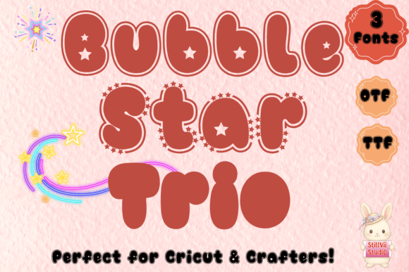 Bubble Star Trio: A Playful Display Font That Delivers Retro Charm