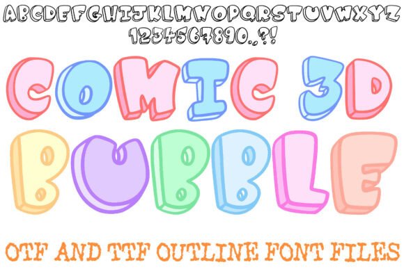 Comic 3D Bubble: A Playful Display Font for Handmade Labels & Printables