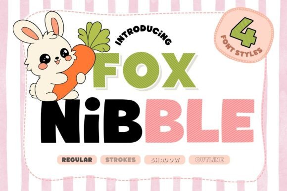 Fox Nibble: A Playful, Chunky Display Font for Warm Editorial Moments