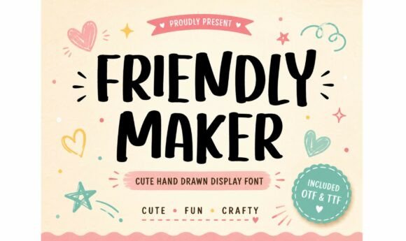 Friendly Maker: A Warm, Playful Display Font for Digital Brands
