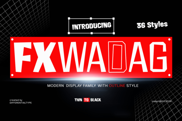 Fx Wadag: A Bold, Outline-Driven Display Font That Earns Its Space
