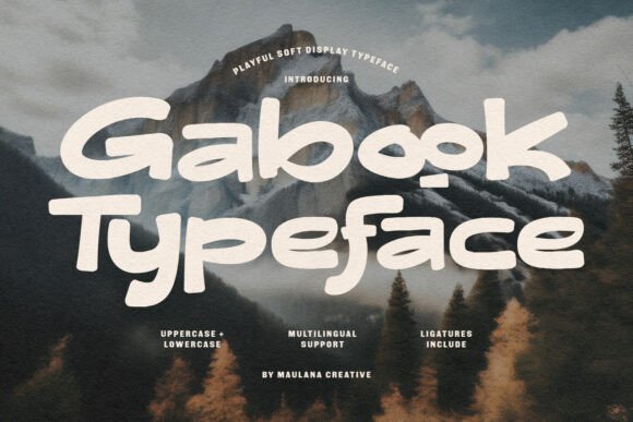 Gabook: A Warm, Handmade Display Typeface for Crafters