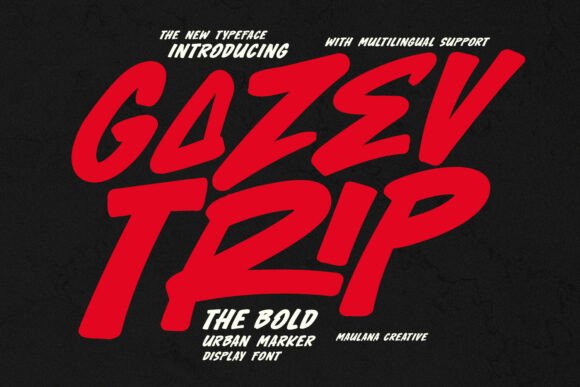 Gazev Trip: A Bold Display Font That Makes Your Brand Stand Out
