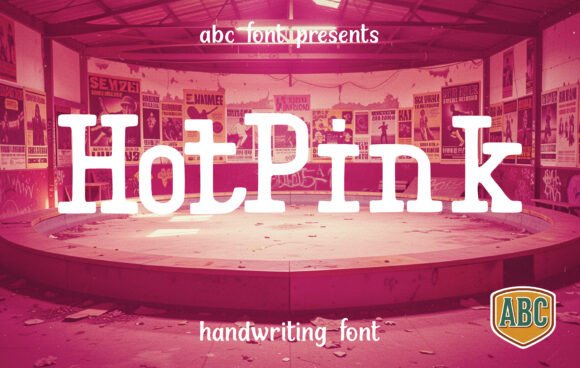 Hotpink Display Font for Handmade Creators