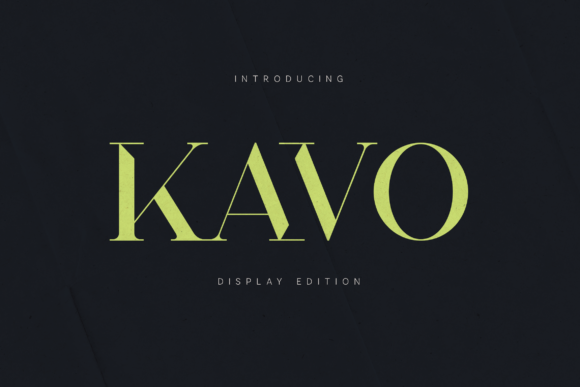 Kavo: A Modern Serif Display Font for Digital Design