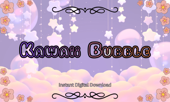 Kawaii Bubble Font: Your Dreamy Display Typeface for Handmade Goods