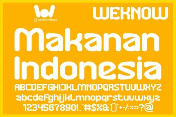 Makanan Indonesia: A Futuristic Display Font for Handmade Creators