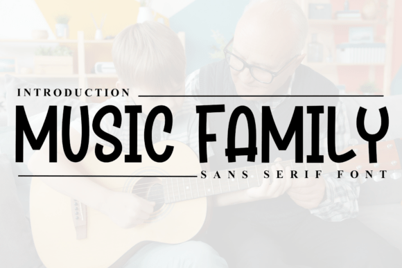 Music Family Font: Playful Display Type for Handmade Labels & Printables