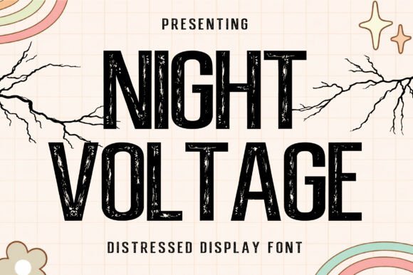Night Voltage: A Bold Distressed Display Font for Real Branding Work