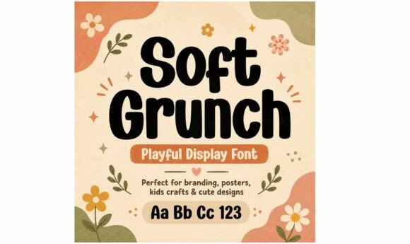 Soft Grunch: A Friendly Display Font for Small Business Branding